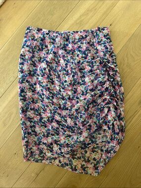 Veronica Beard Floral Ruffle Skirt